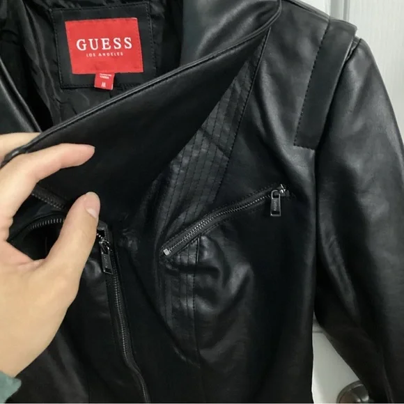 black GUESS cropped jacket - Picture 5 of 8